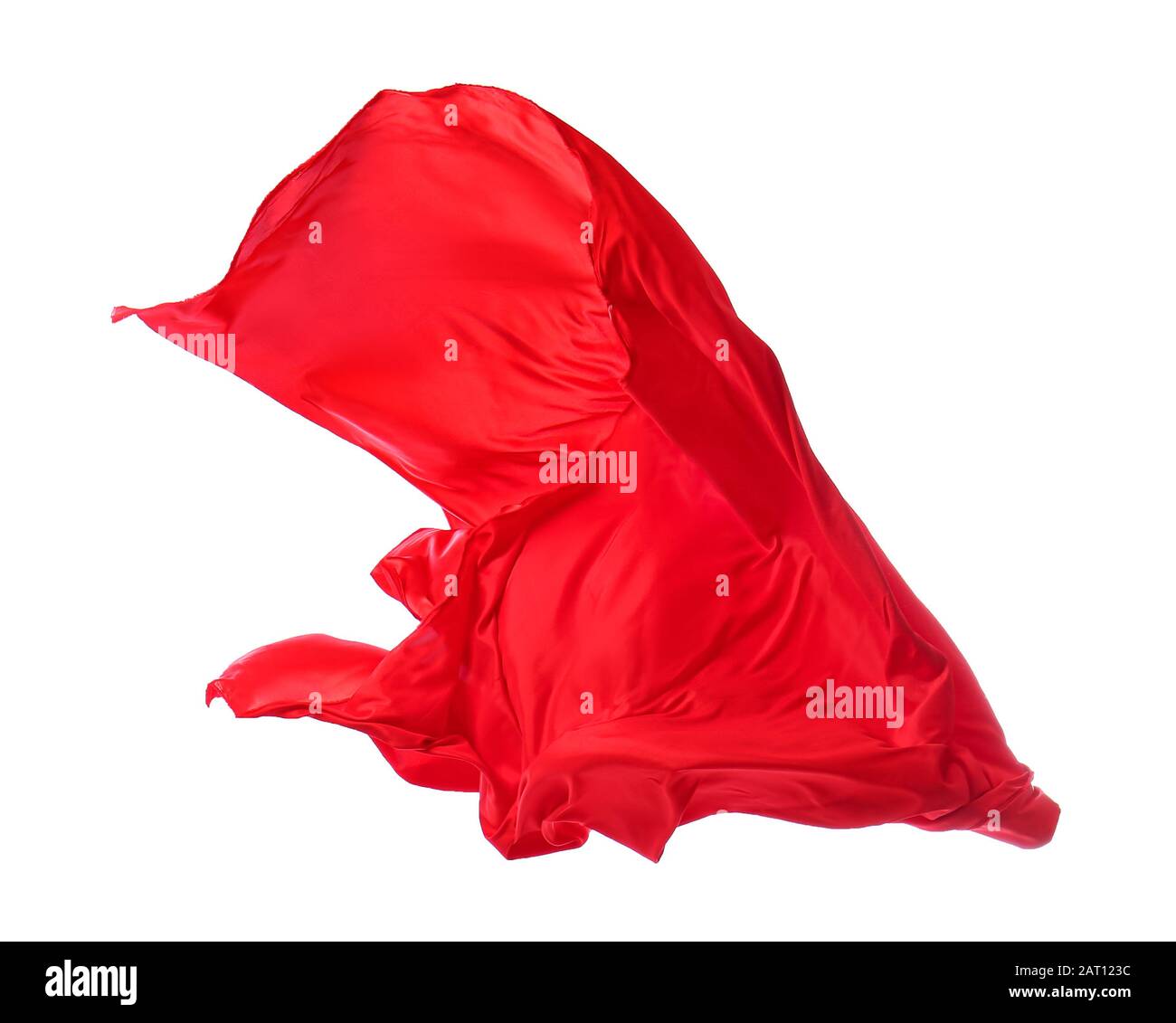 Smooth elegant red transparent cloth separated on white background. Texture  of flying fabric. Very high resolution image Stock Photo - Alamy