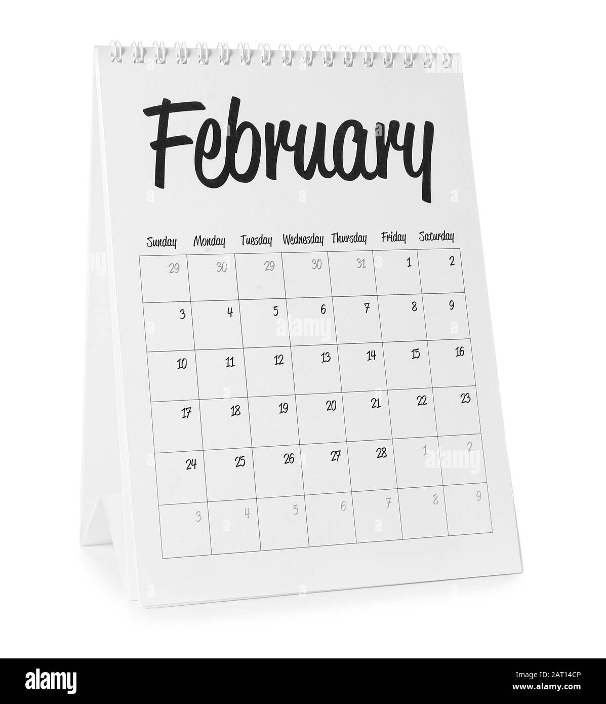 february calendar clipart black and white tree