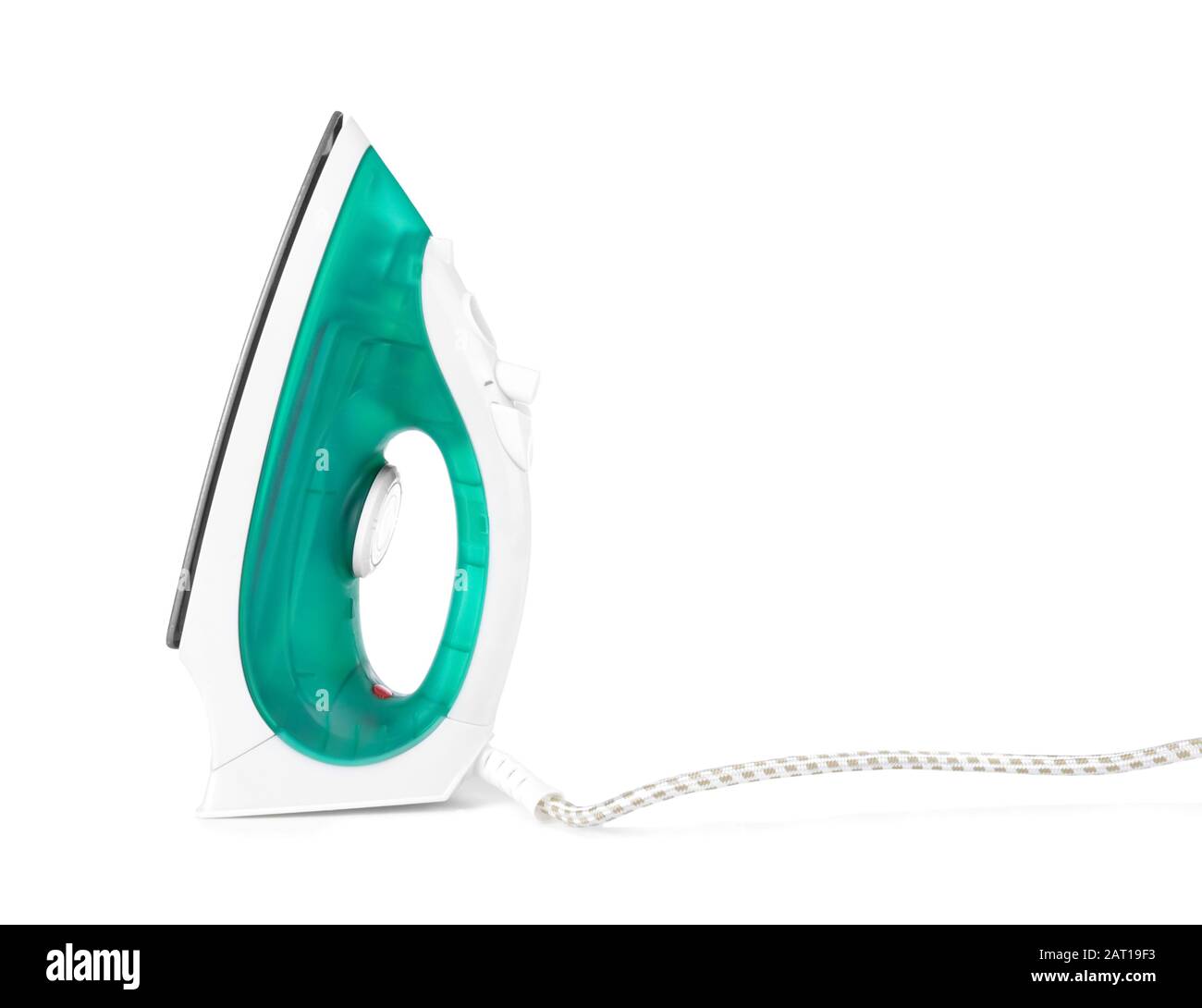 Electric iron on white background Stock Photo Alamy