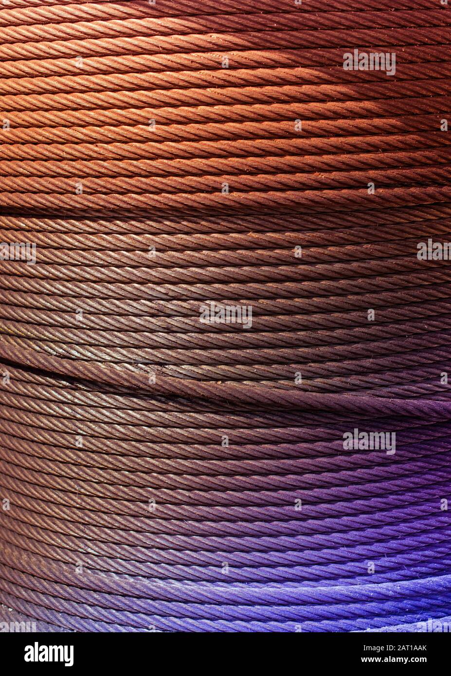 Metal wire roll closeup. Pattern of cables in view Stock Photo Alamy