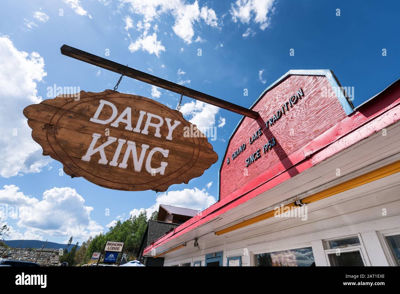 Dairy King at Grand Lake, Colorado, USA Stock Photo