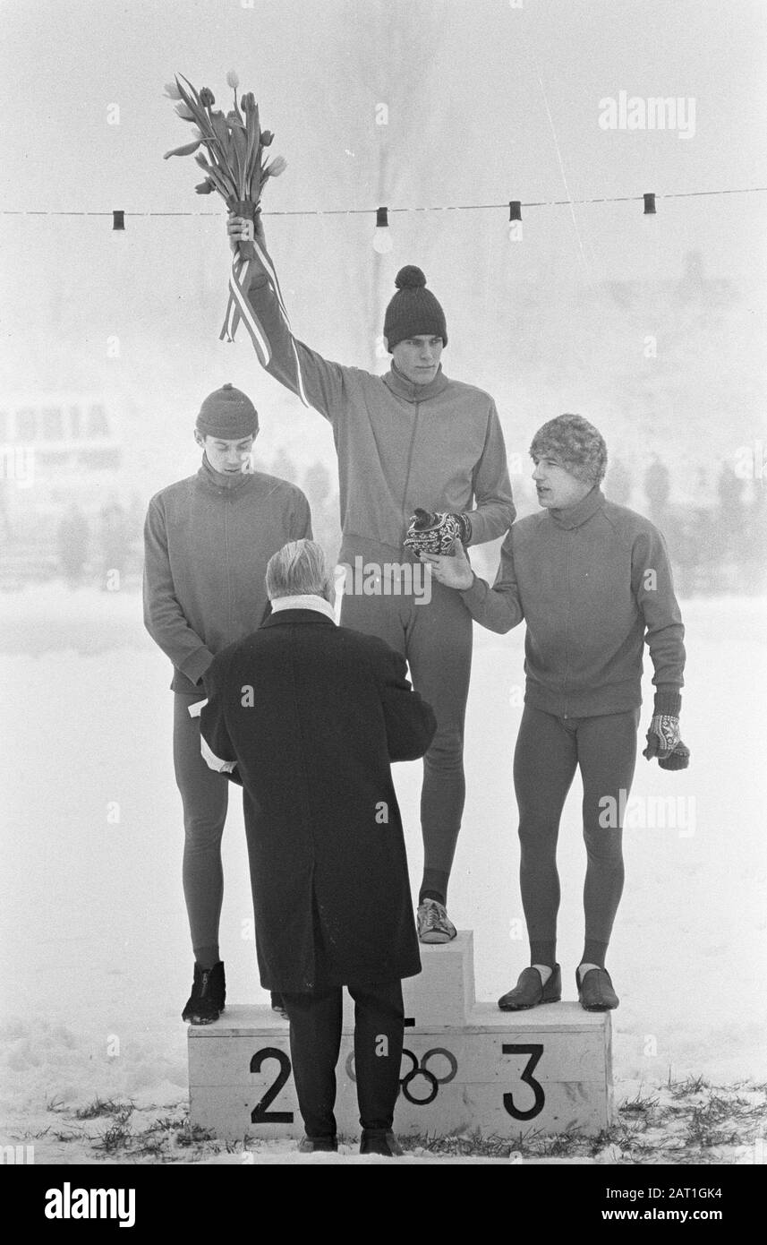 Dutch championships in 1967 on the Jaap Edenbaan Honorary podium Men