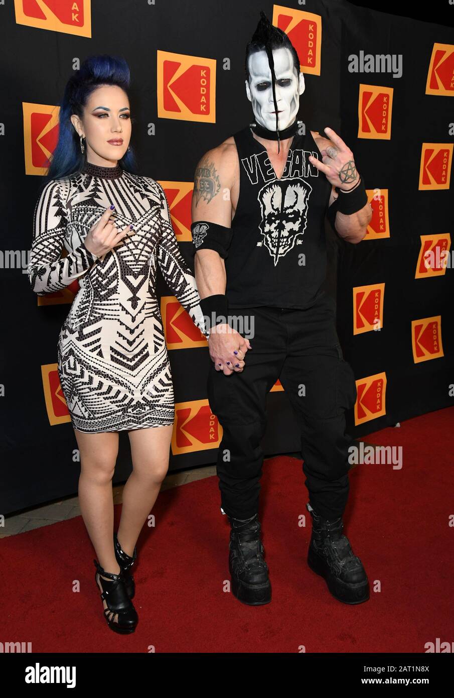 29 January 2020 - Hollywood - Alissa White-Gluz, Doyle Wolfgang von Frankenstein. 4th Annual Kodak Film Awards held at ASC Clubhouse. (Credit Image: © Birdie Thompson/AdMedia via ZUMA Wire) Stock Photo