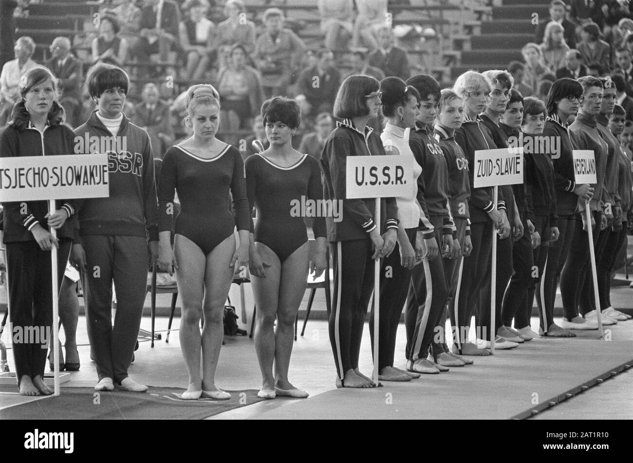 European gymnastics championships, the teams at the opening Date May