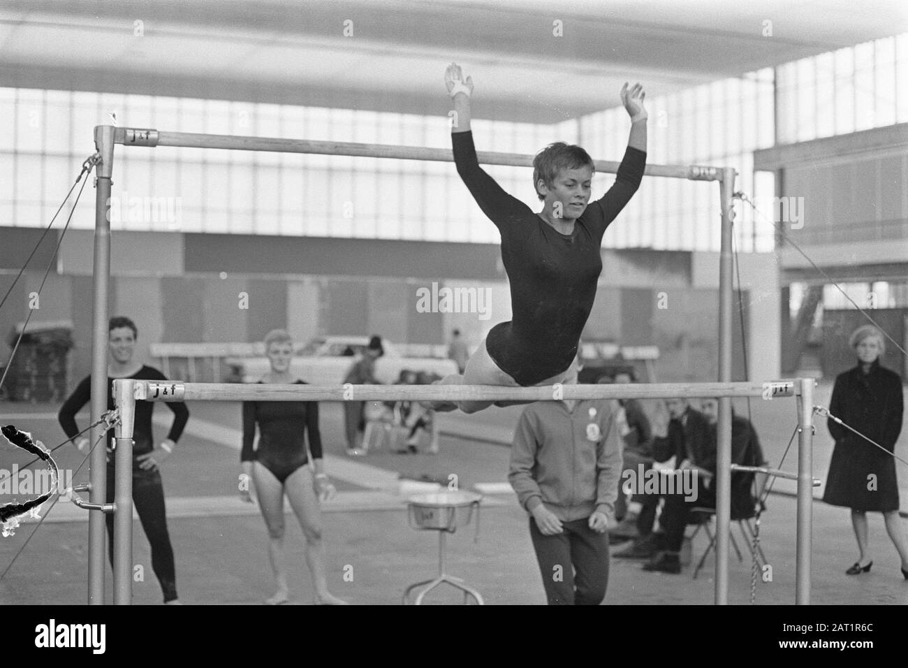 European gymnastics championships, training Dutch girls Date: May 24, 1967 Keywords: championships, gymnastics Stock Photo