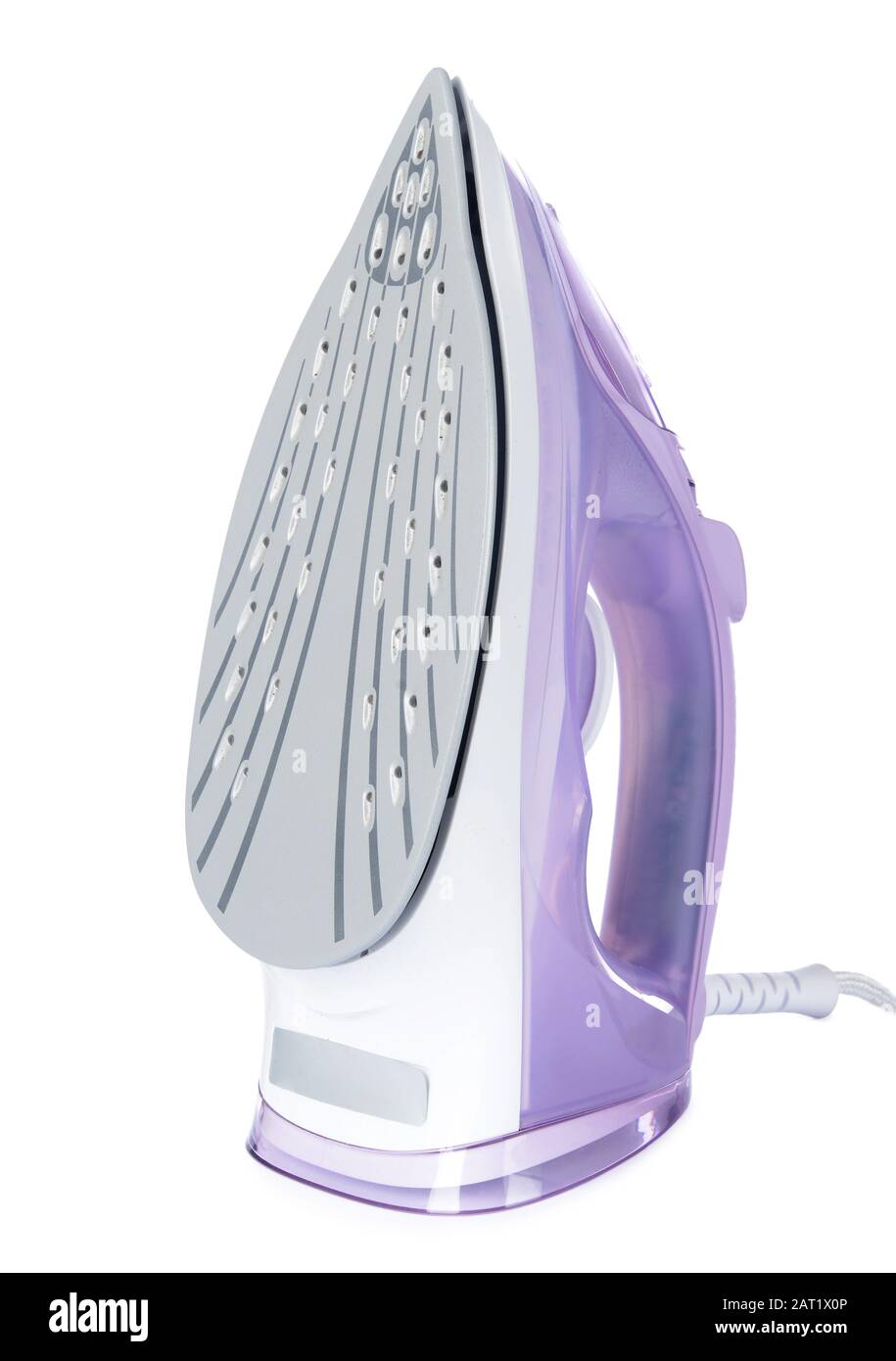 Electric iron on white background Stock Photo Alamy