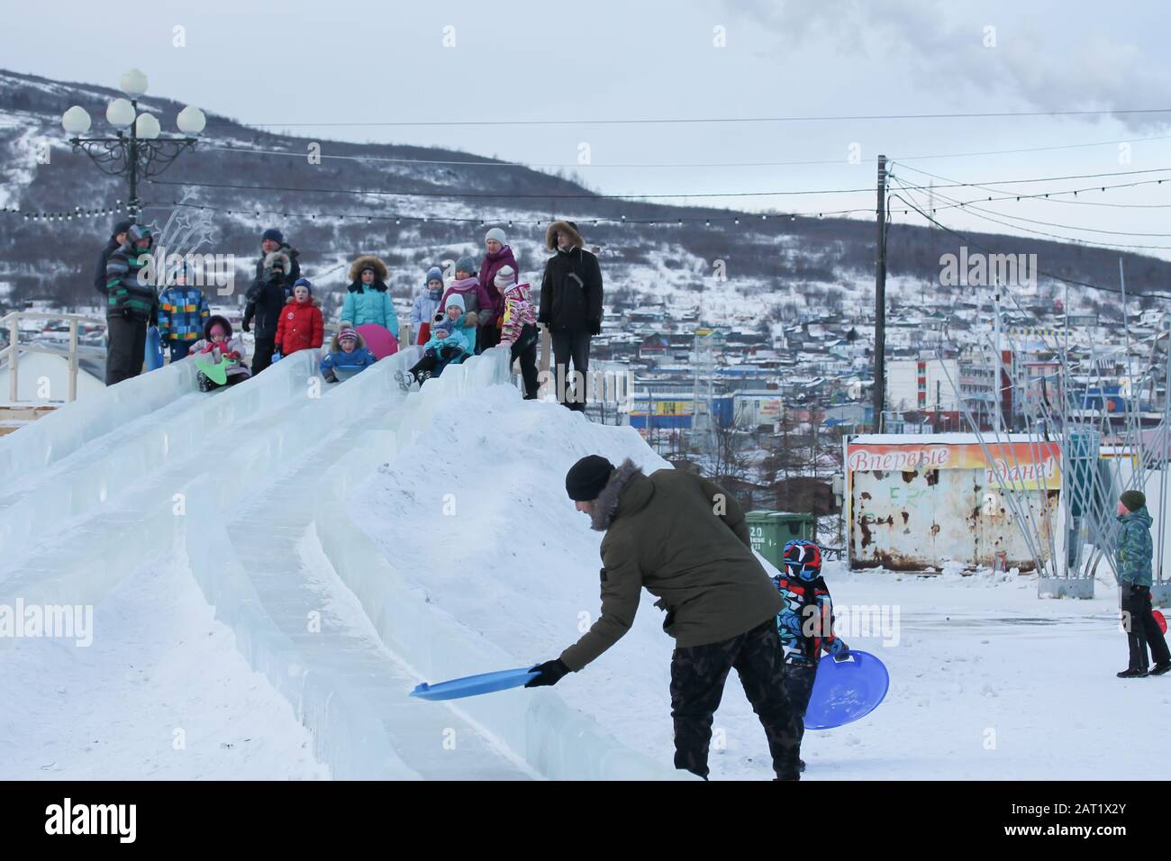 Ice slide russia hi-res stock photography and images - Alamy