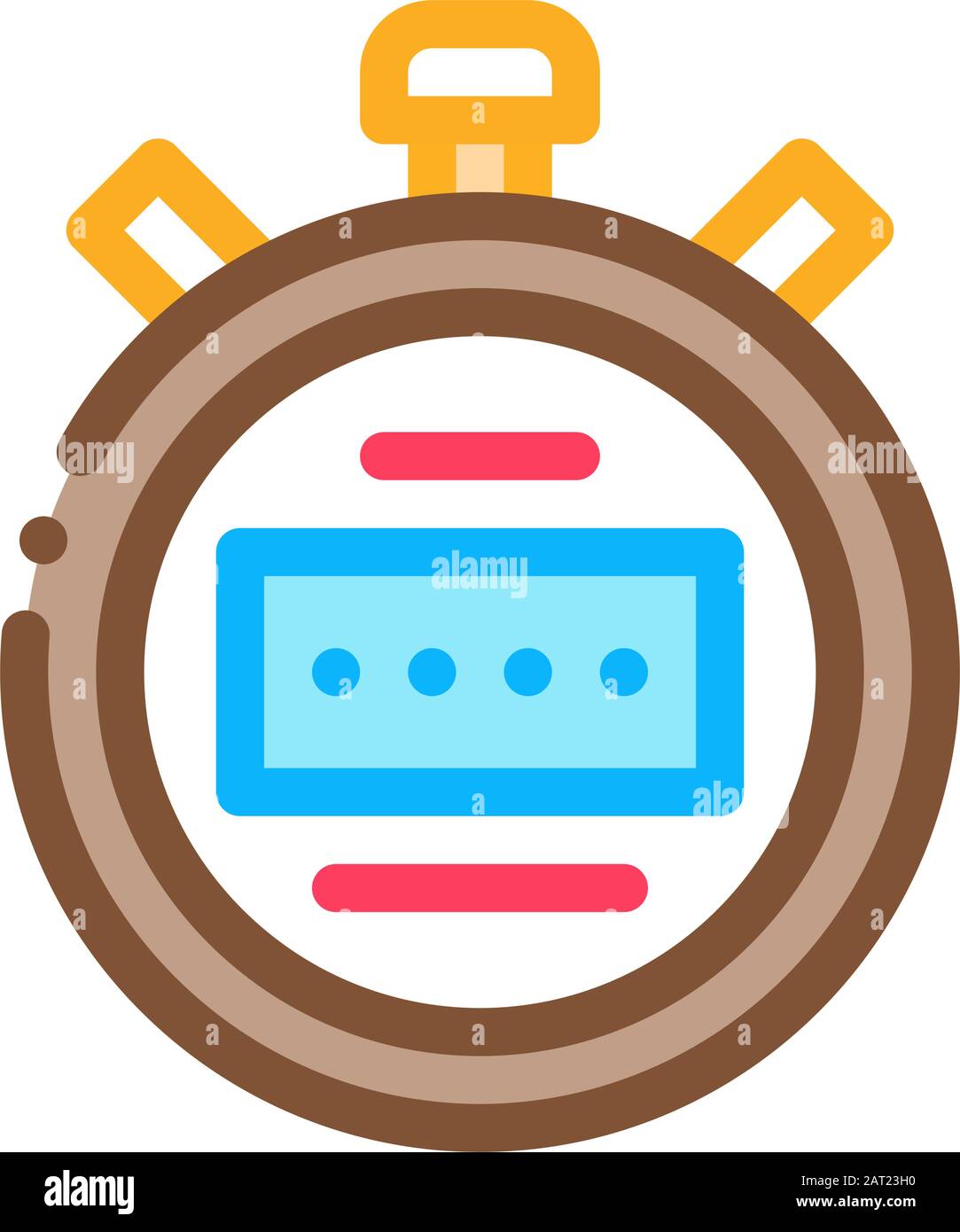Stopwatch Icon Vector Outline Illustration Stock Vector Image & Art - Alamy