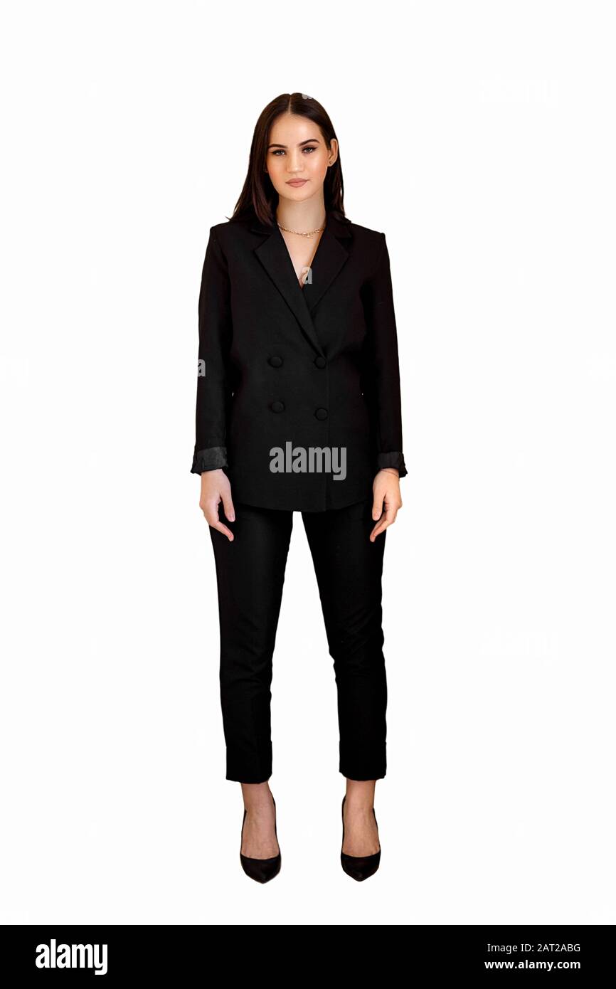 black trouser suit