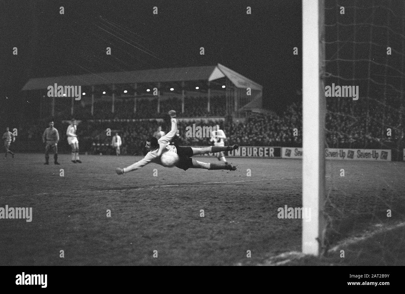 Fortuna Sittard Combination against Ajax 0-1.Goalkeeper Bird is passed Date: 25 January 1969 Location: Geleen Keywords: sport, football Institution name: AJAX Stock Photo
