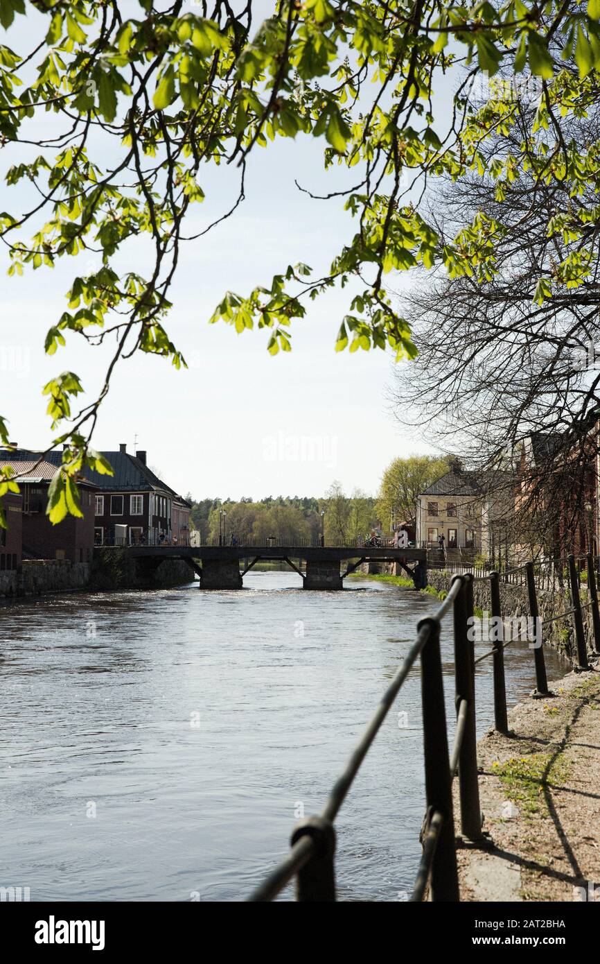 Arboga river in Sweden Stock Photo