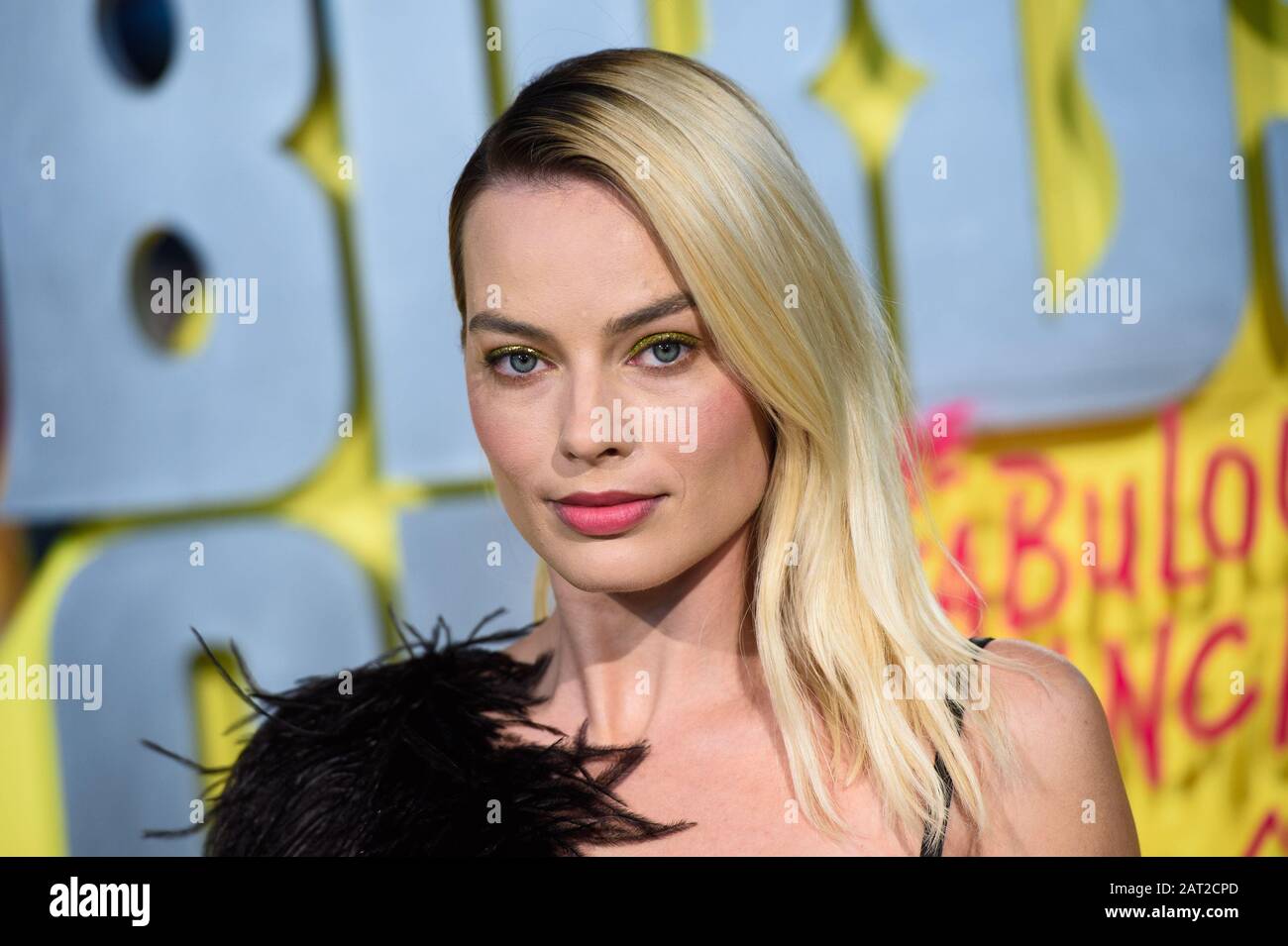 Margot Robbie attending the world premiere of Birds of Prey and the Fantabulous Emancipation of One Harley Quinn, held at the BFI IMAX, London. Stock Photo