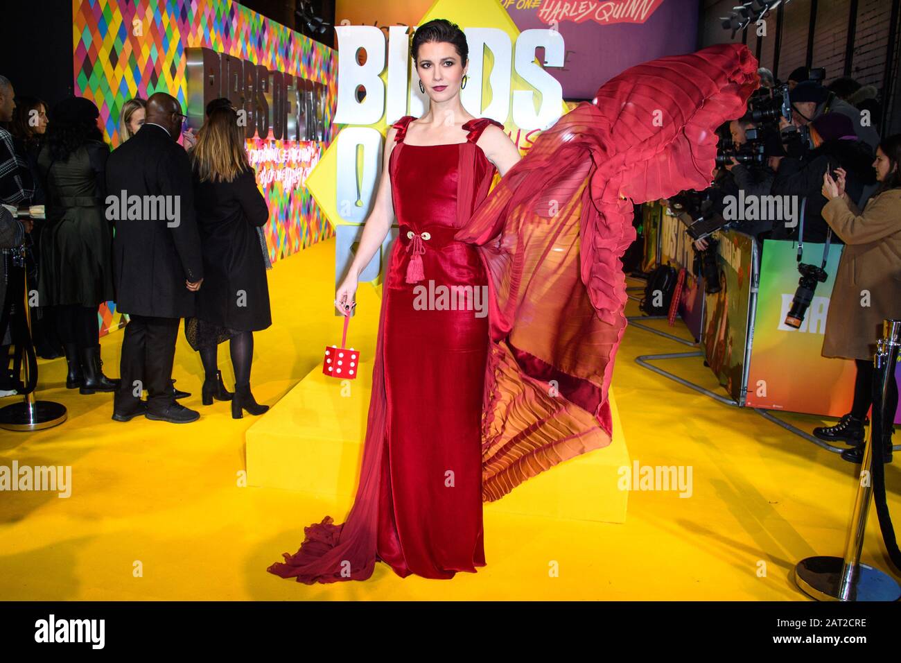 Mary Elizabeth Winstead attending the world premiere of Birds of Prey and the Fantabulous Emancipation of One Harley Quinn, held at the BFI IMAX, London. Stock Photo