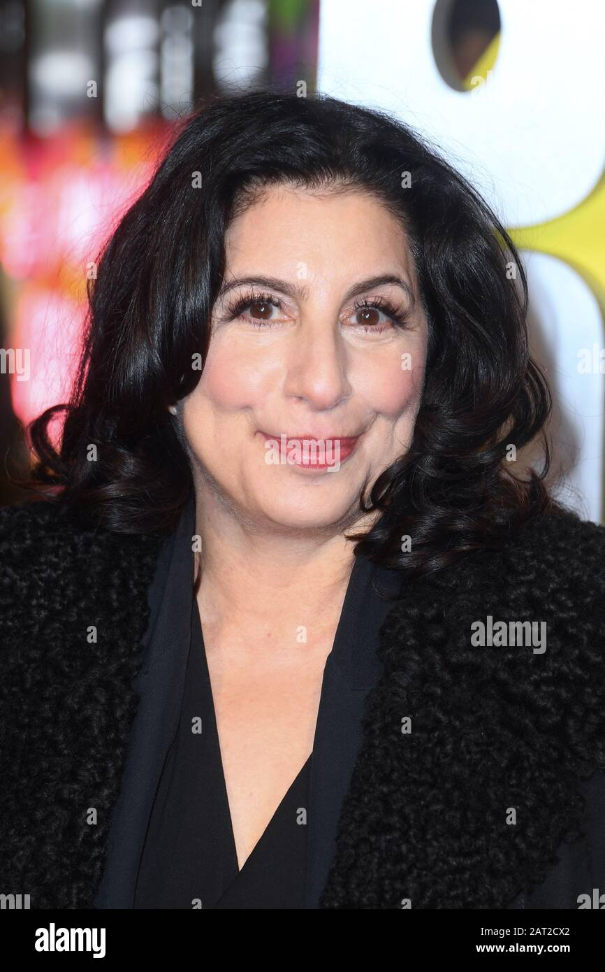 Sue Kroll attending the world premiere of Birds of Prey and the Fantabulous Emancipation of One Harley Quinn, held at the BFI IMAX, London. Stock Photo