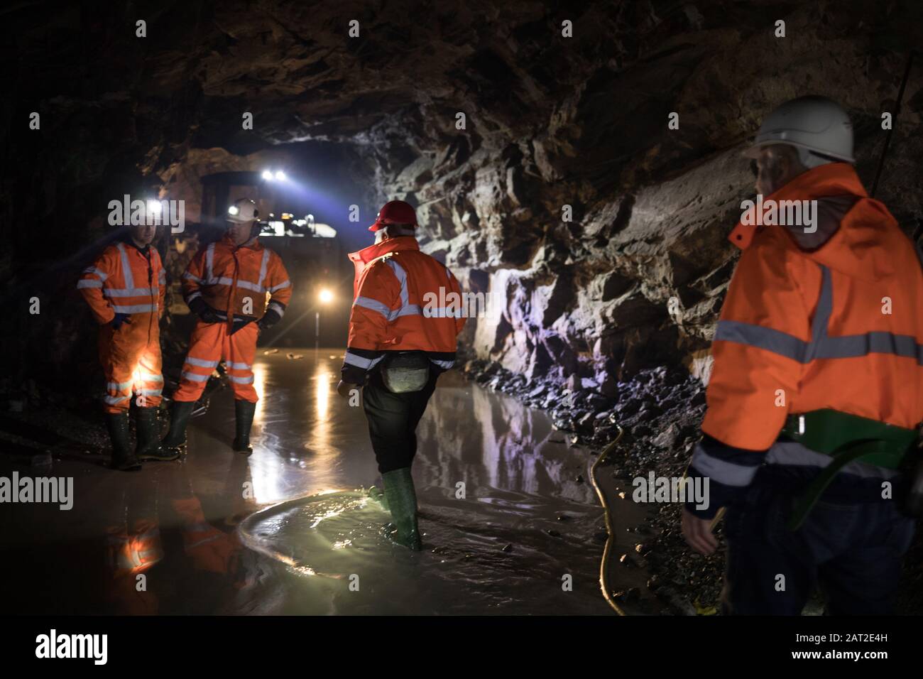 ScotGold Resources Ltd, at Cononish Gold Mine, in Cononish Glen, near Tyndrum, Scotland, 18 December 2019. The Cononish Mine is within Ben Chuirn hill. Stock Photo