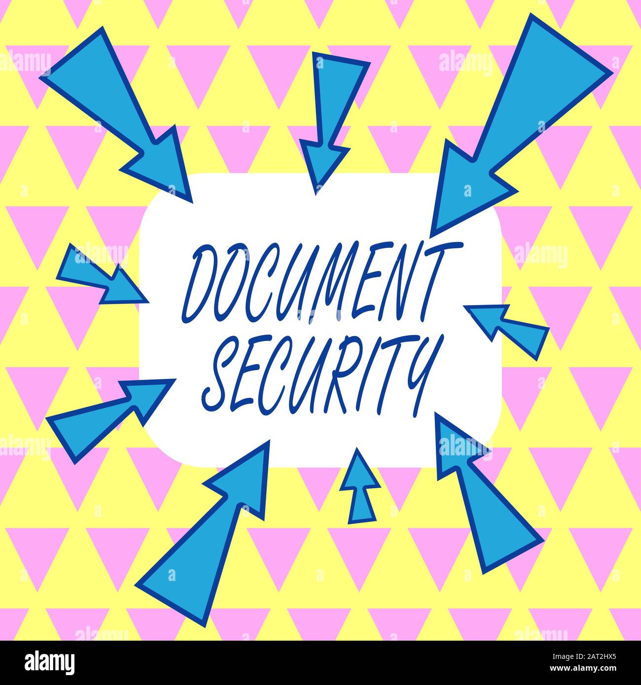 Text sign showing Document Security. Business photo showcasing means in