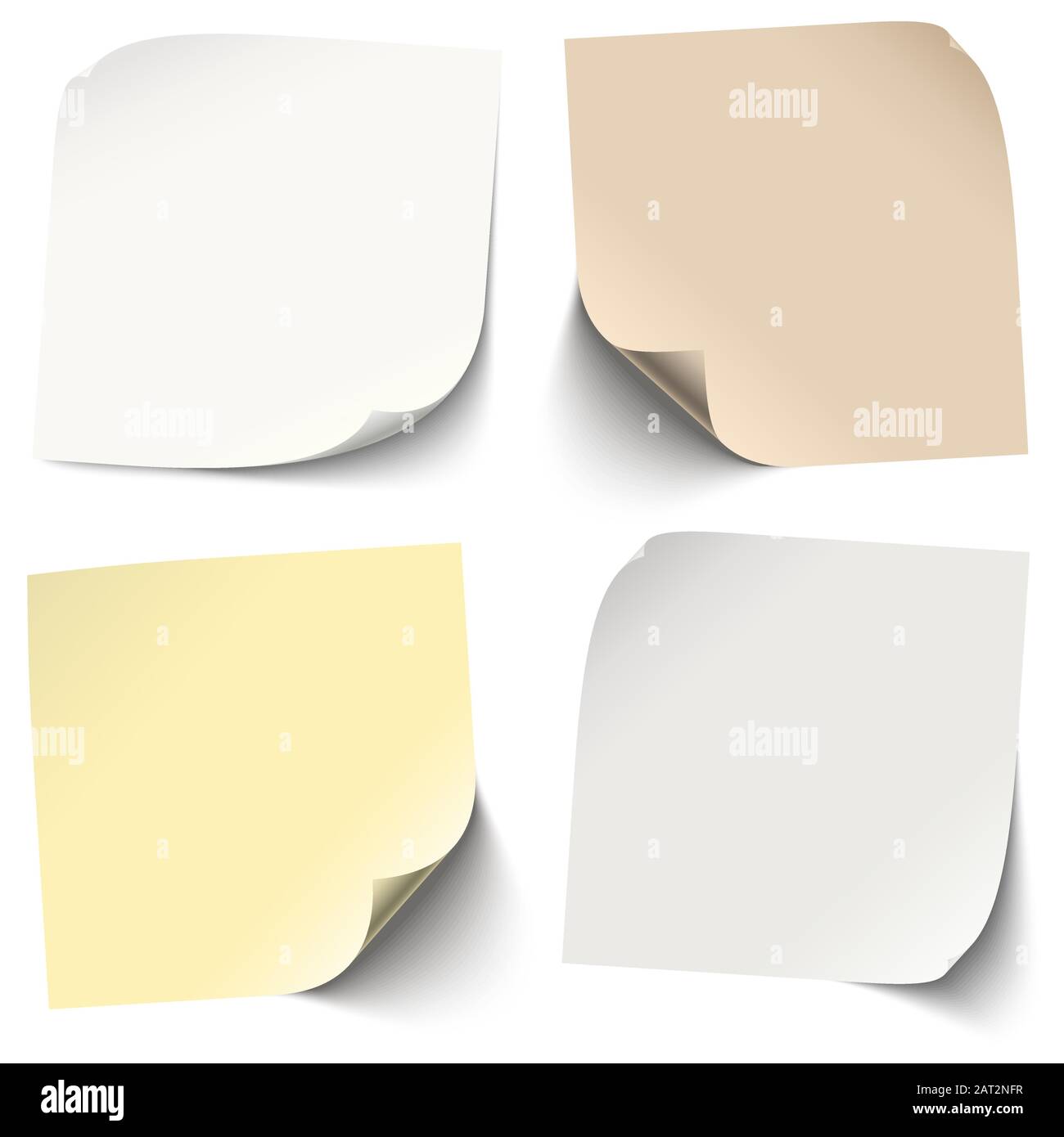 Set Different Beige Sticky Notes Shadow Stock Vector (Royalty Free)  1418750783