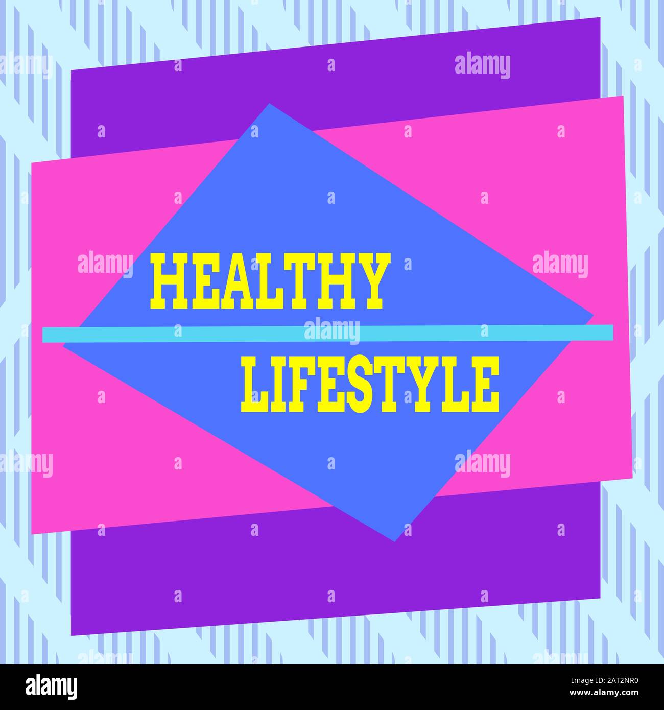 Word writing text Healthy Lifestyle. Business photo showcasing way of living that lowers the risk of being seriously ill Asymmetrical uneven shaped fo Stock Photo