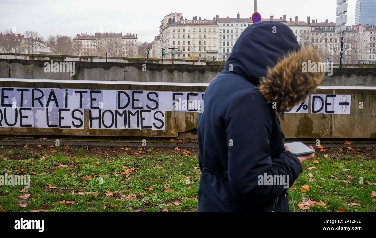 Feminist protest collages, Lyon, Rhone, AURA Region, France Stock Photo ...