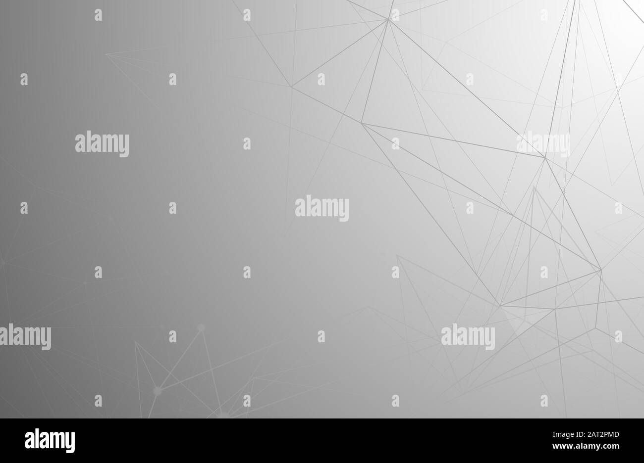 Abstract technology gray glowing connections in space with particles. Connecting lines and dots. Plexus abstract Stock Vector