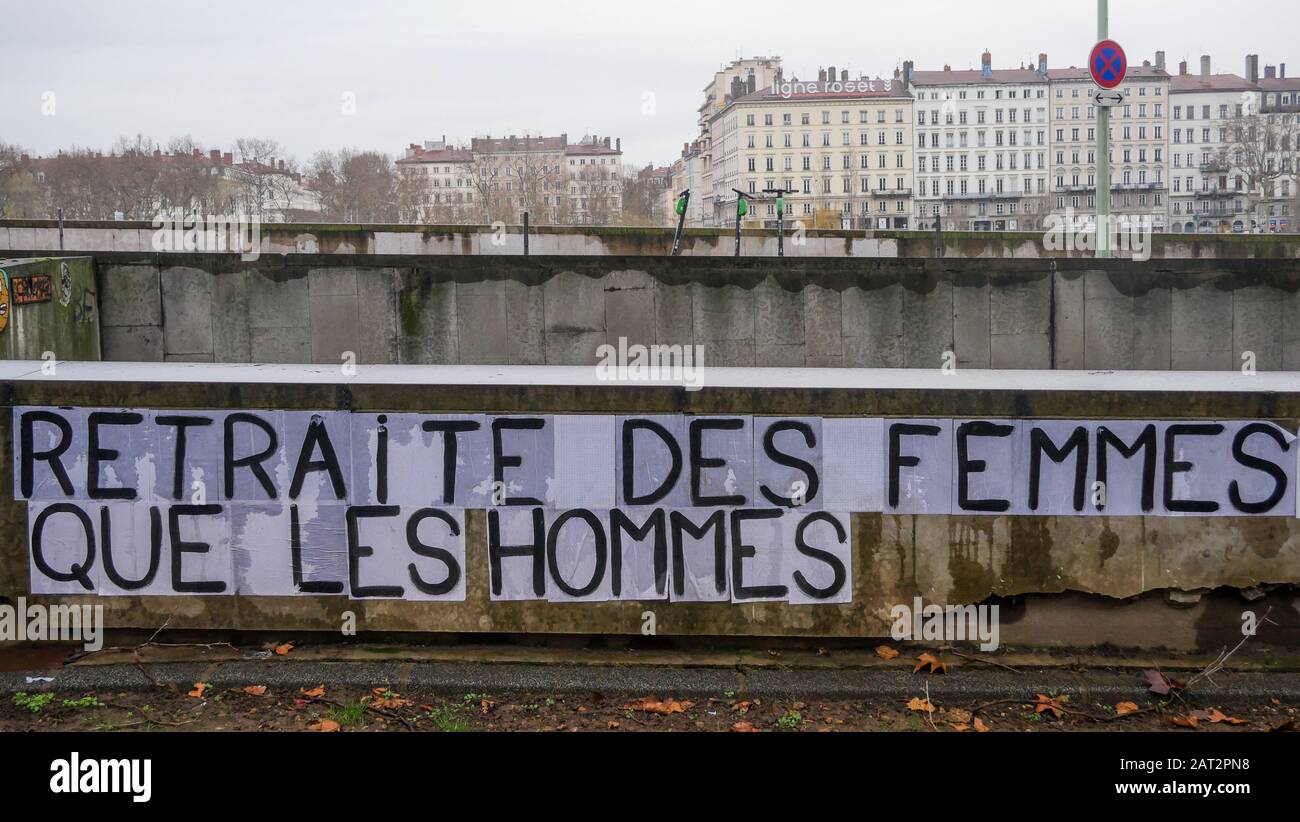 Feminist protest collages, Lyon, Rhone, AURA Region, France Stock Photo ...