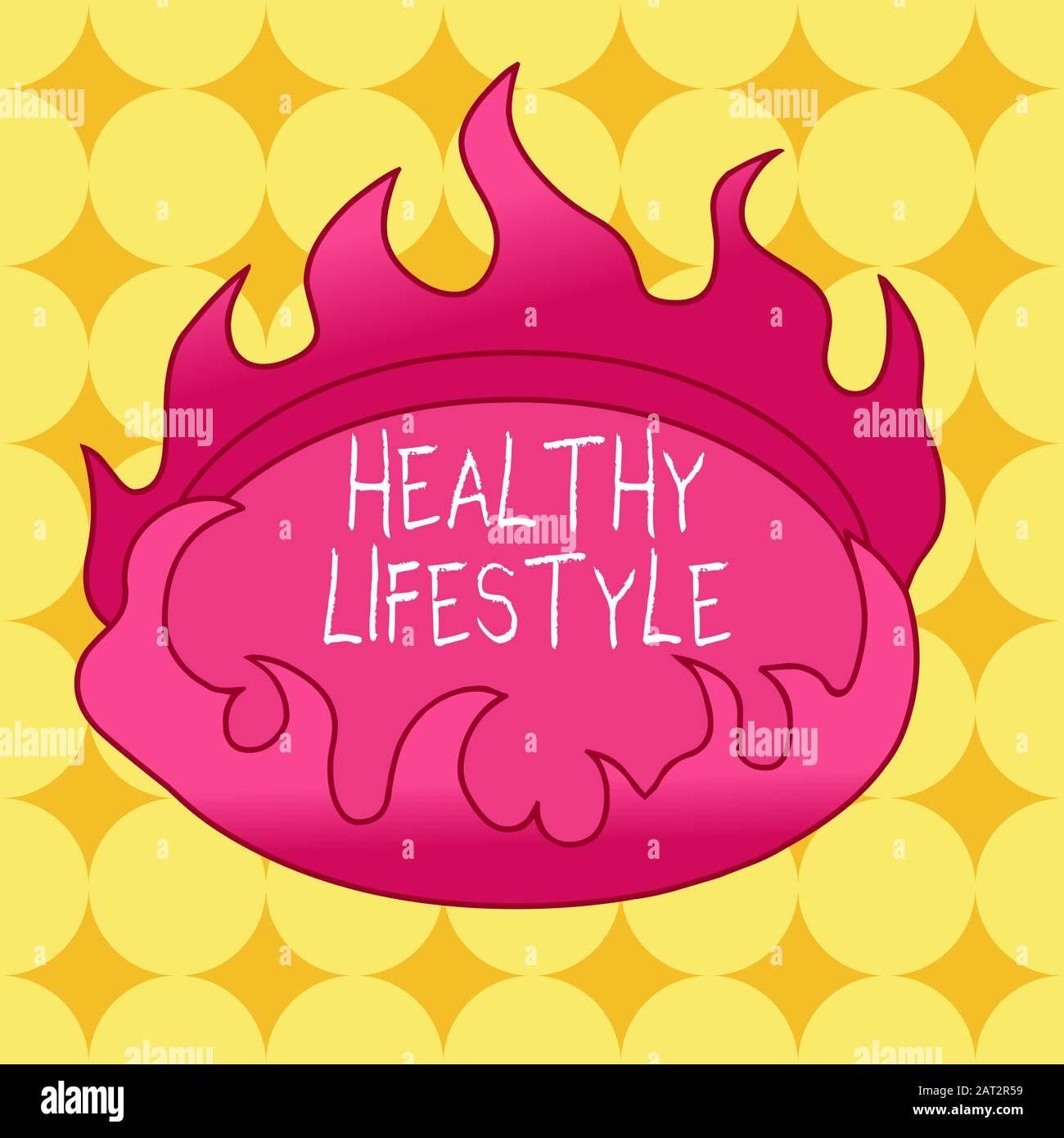 Writing note showing Healthy Lifestyle. Business concept for way of living that lowers the risk of being seriously ill Asymmetrical uneven shaped patt Stock Photo