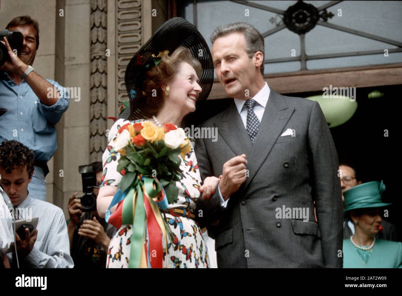 Raine, The Countess Spencer - Raine de Chambrun and Count Jean-Francois  Pineton de Chambrun on the day of their wedding at Marylebone register  office Stock Photo - Alamy