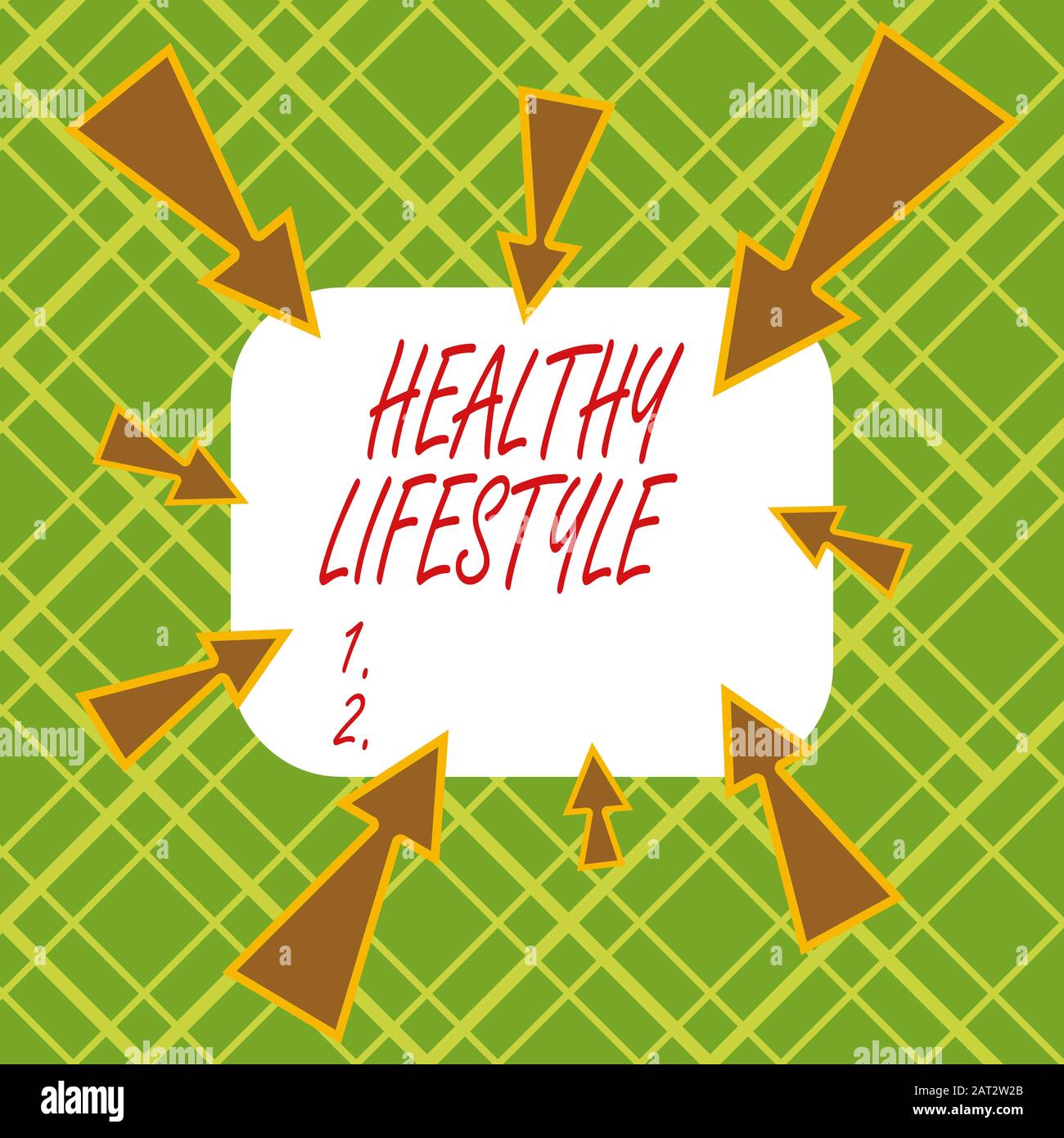 Handwriting text writing Healthy Lifestyle. Conceptual photo way of living that lowers the risk of being seriously ill Asymmetrical uneven shaped form Stock Photo