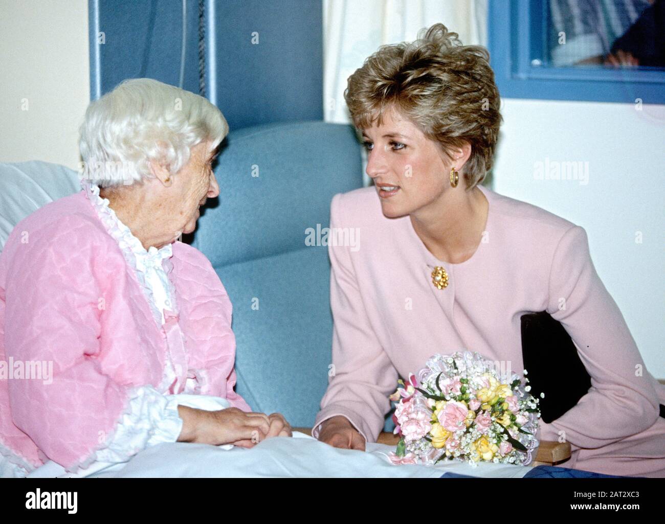 Princess Diana visits Bromsgrove Community Hospital, England, Britain Stock Photo