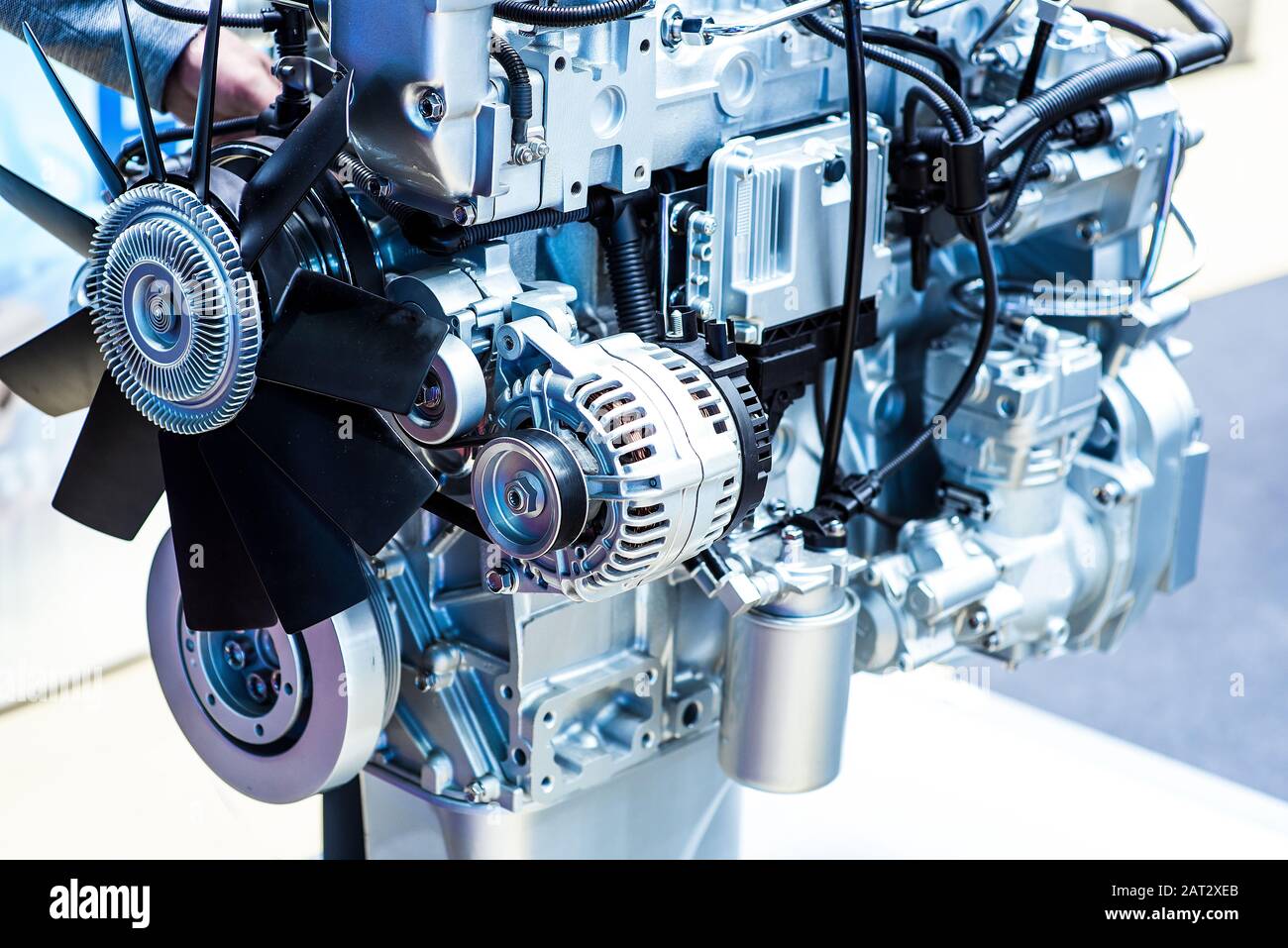 Modern diesel engine used on marine industry closeup Stock Photo Alamy