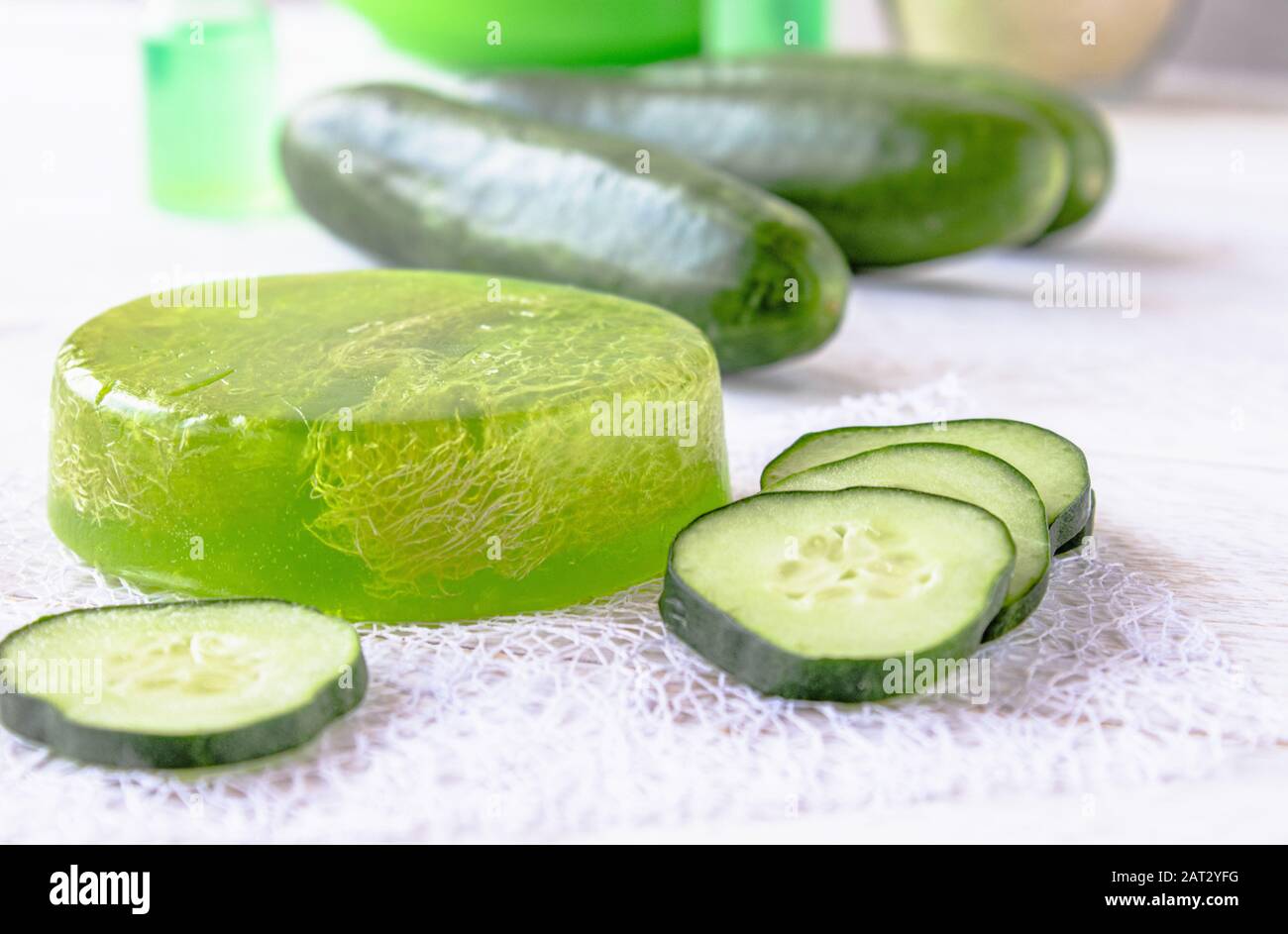 Cucumber soap on sale