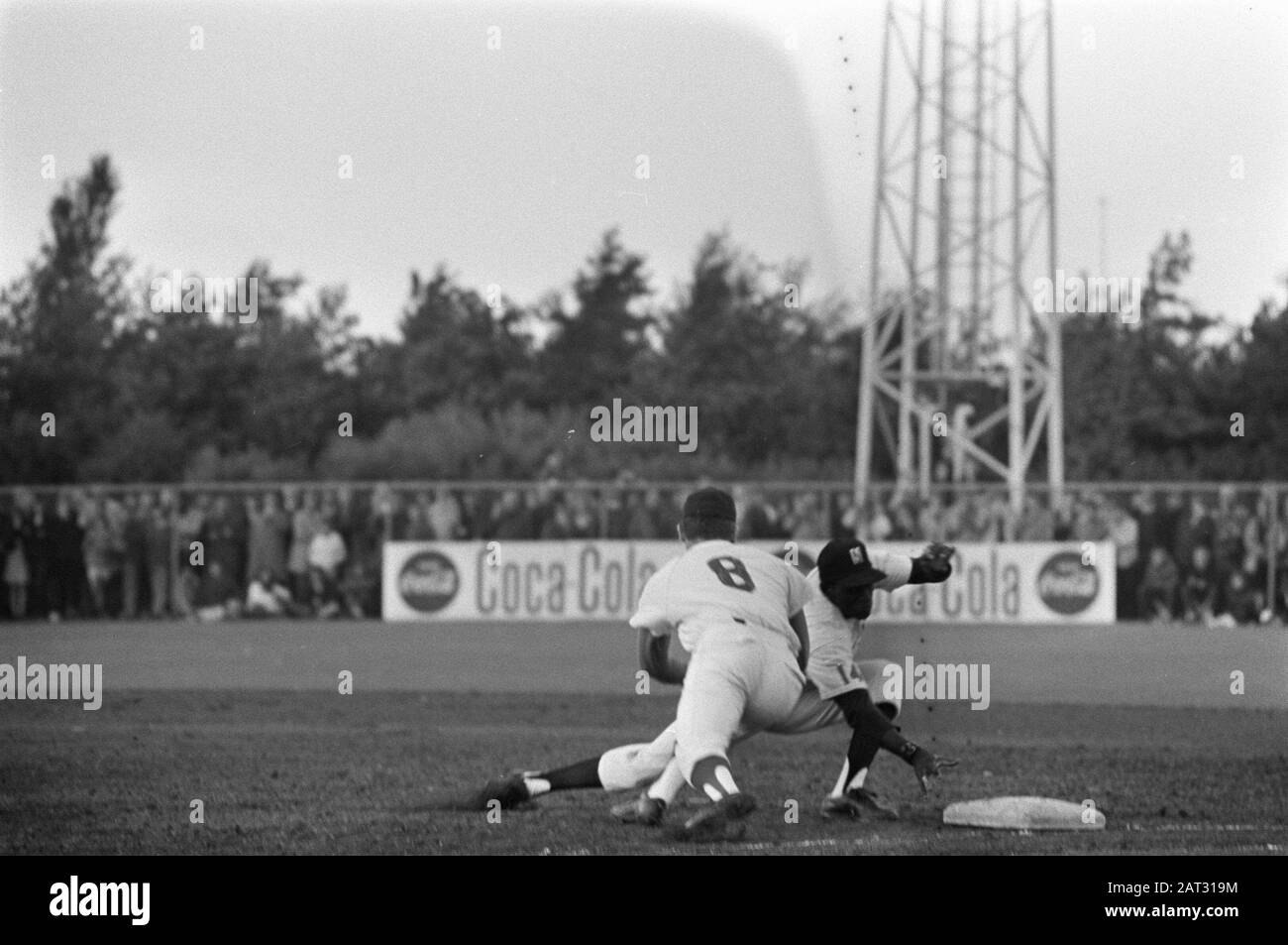 Haarlem Baseball Week Netherlands vs. Sullivans. Game Moments Date: July 23, 1968 Keywords: Baseball, Sports Institution Name: Sullivans Stock Photo