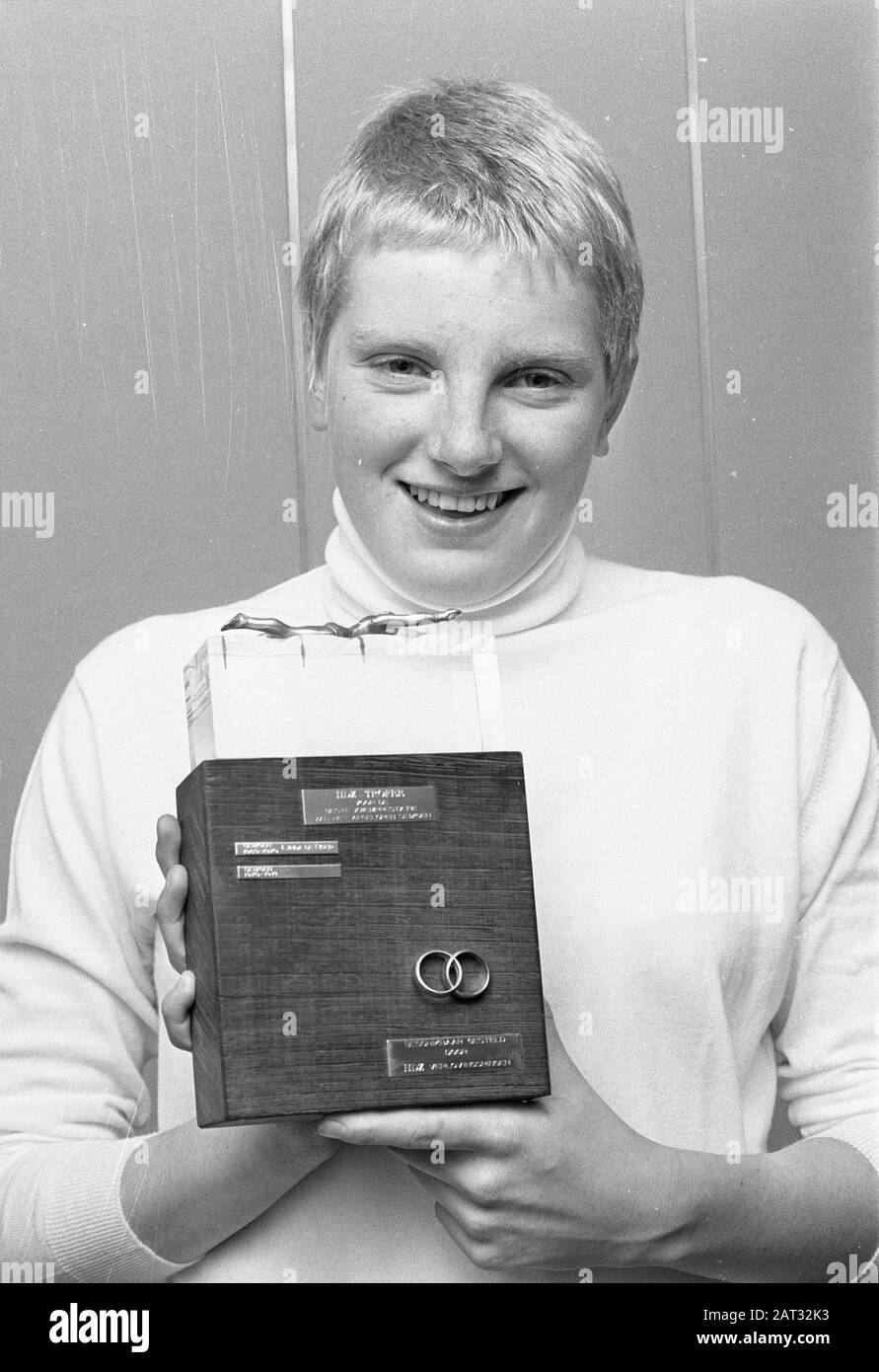 Hansje Bunschoten, Dutch swimmer of the year 1971; Stock Photo