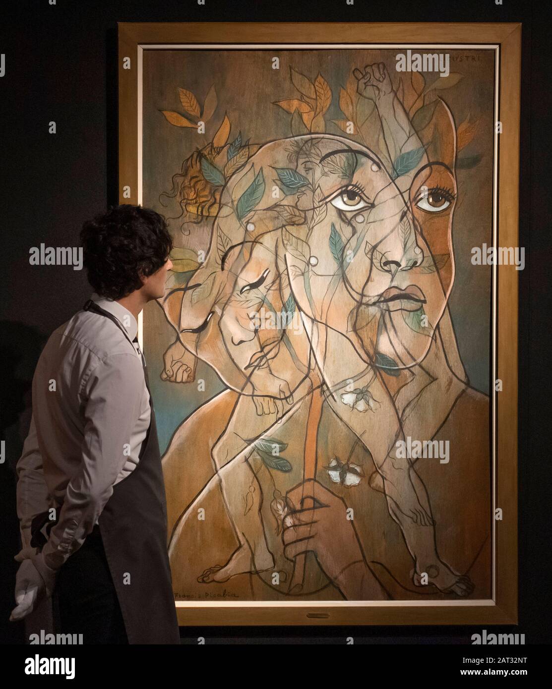 Christie’s, London, UK. 30th January 2020. Impressionist, Modern & Surreal Art preview from ‘20th Century at Christie’s’ sales taking place on 5 February 2020. Image: Francis Picabia. Ligustri, 1929. Estimate £2,200,000-2,800,000. Credit: Malcolm Park/Alamy Live News. Stock Photo