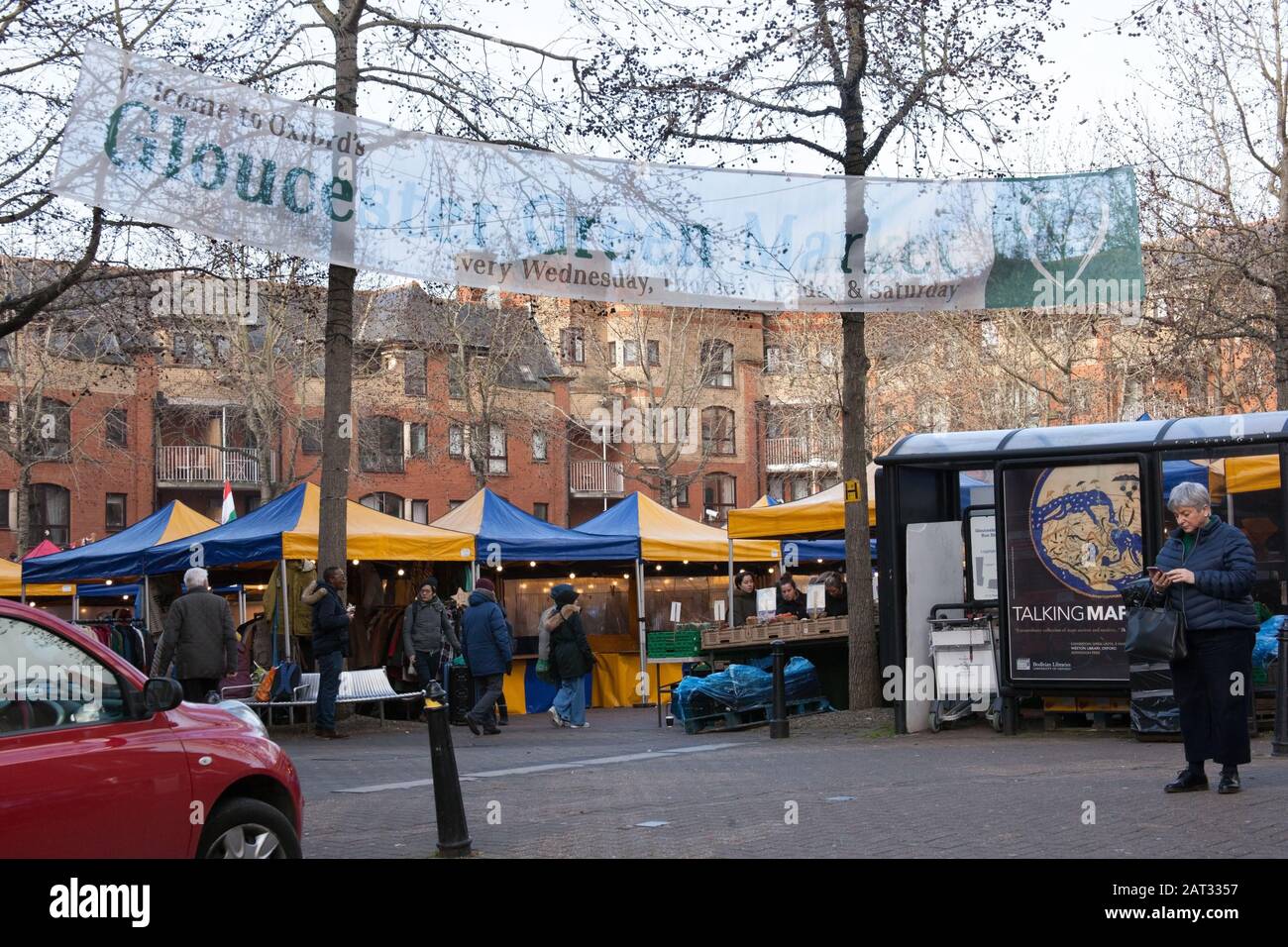Gloucester Green Market in Oxford, UK Stock Photo