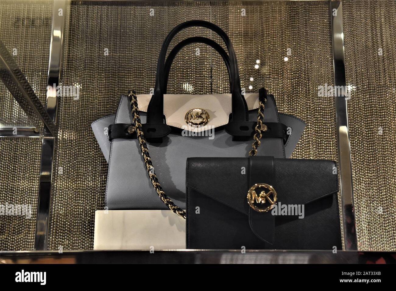 BAGS ON DISPLAY AT MICHAEL KORS BOUTIQUE IN CONDOTTI STREET,THE CENTER OF  FASHION SHOPPING IN ROME Stock Photo - Alamy