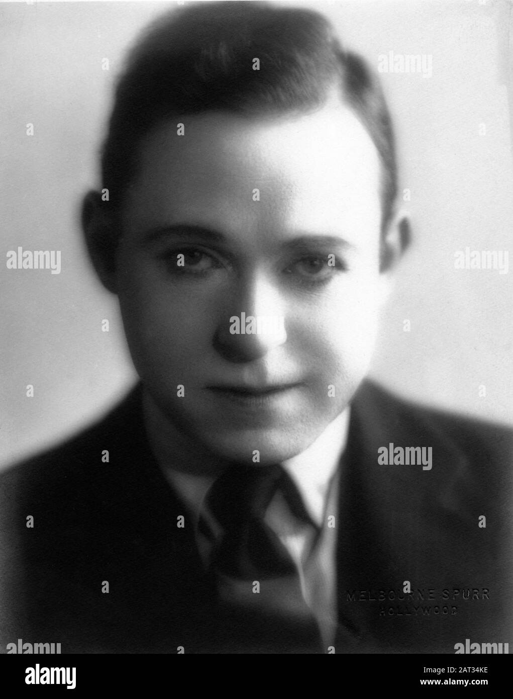 Silent Movie Comedian HARRY LANGDON circa 1926 Portrait by MELBOURNE SPURR Publicity for First National Pictures Stock Photo