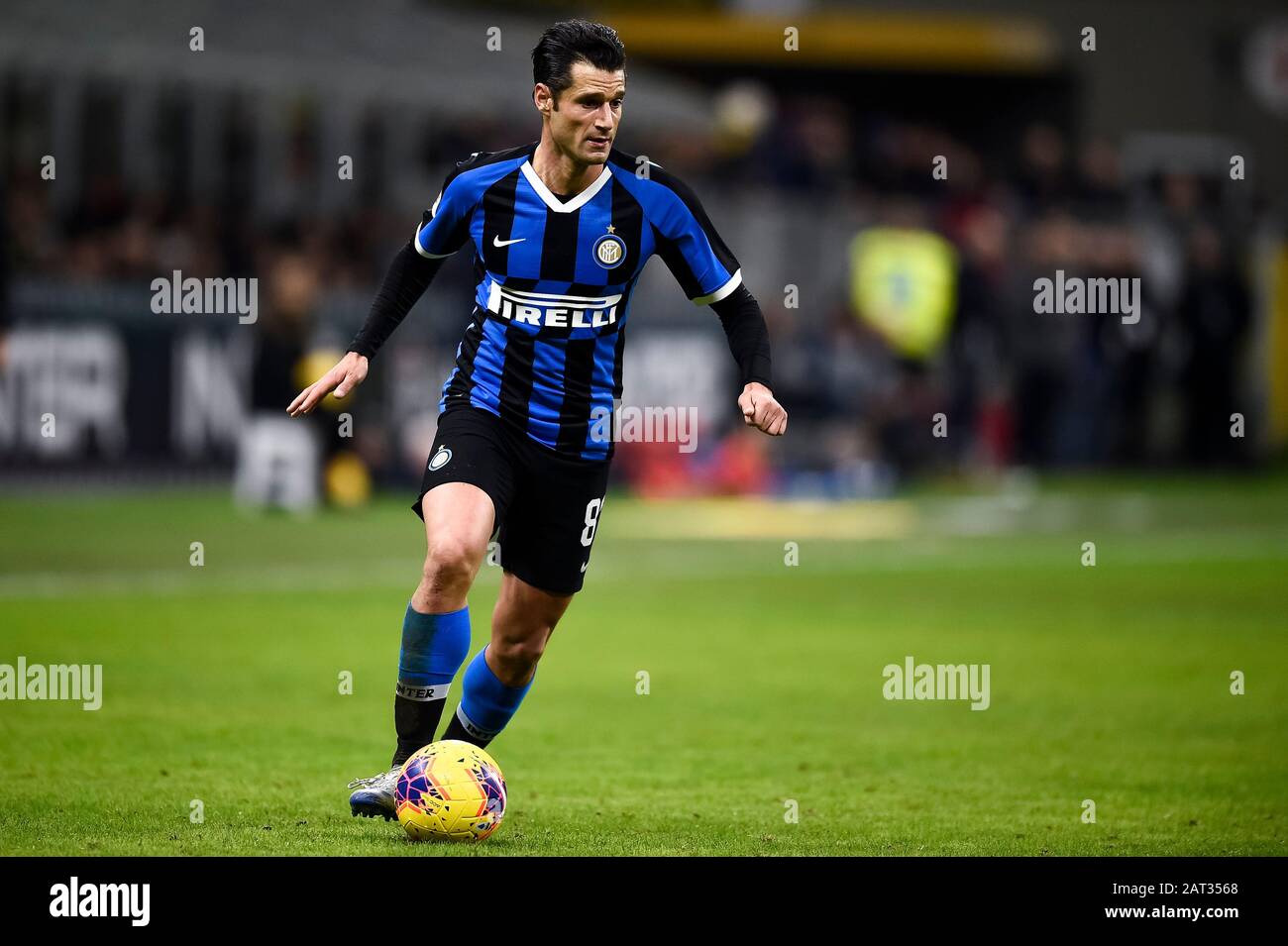 Milan, Italy - 29 January, 2020: Antonio Candreva of FC Internazionale in action during the Coppa Italia football match between FC Internazionale and ACF Fiorentina. FC Internazionale won 2-1 over ACF Fiorentina. Credit: Nicolò Campo/Alamy Live News Stock Photo