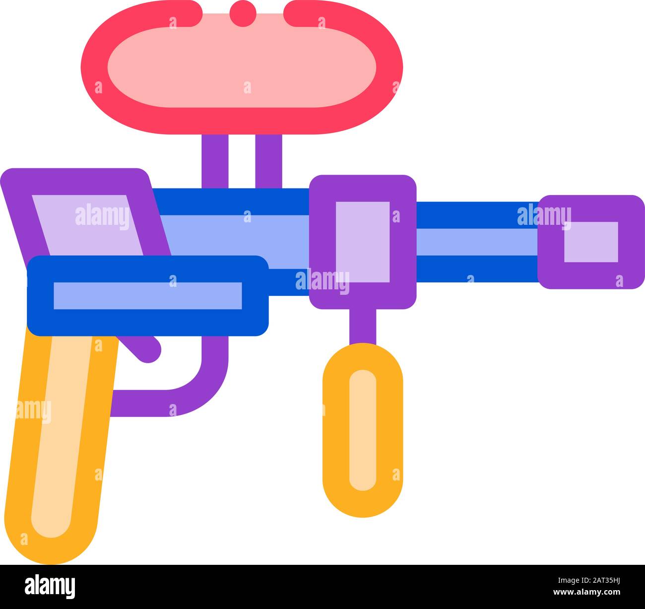 Paintball Gun Icon Vector Outline Illustration Stock Vector Image & Art