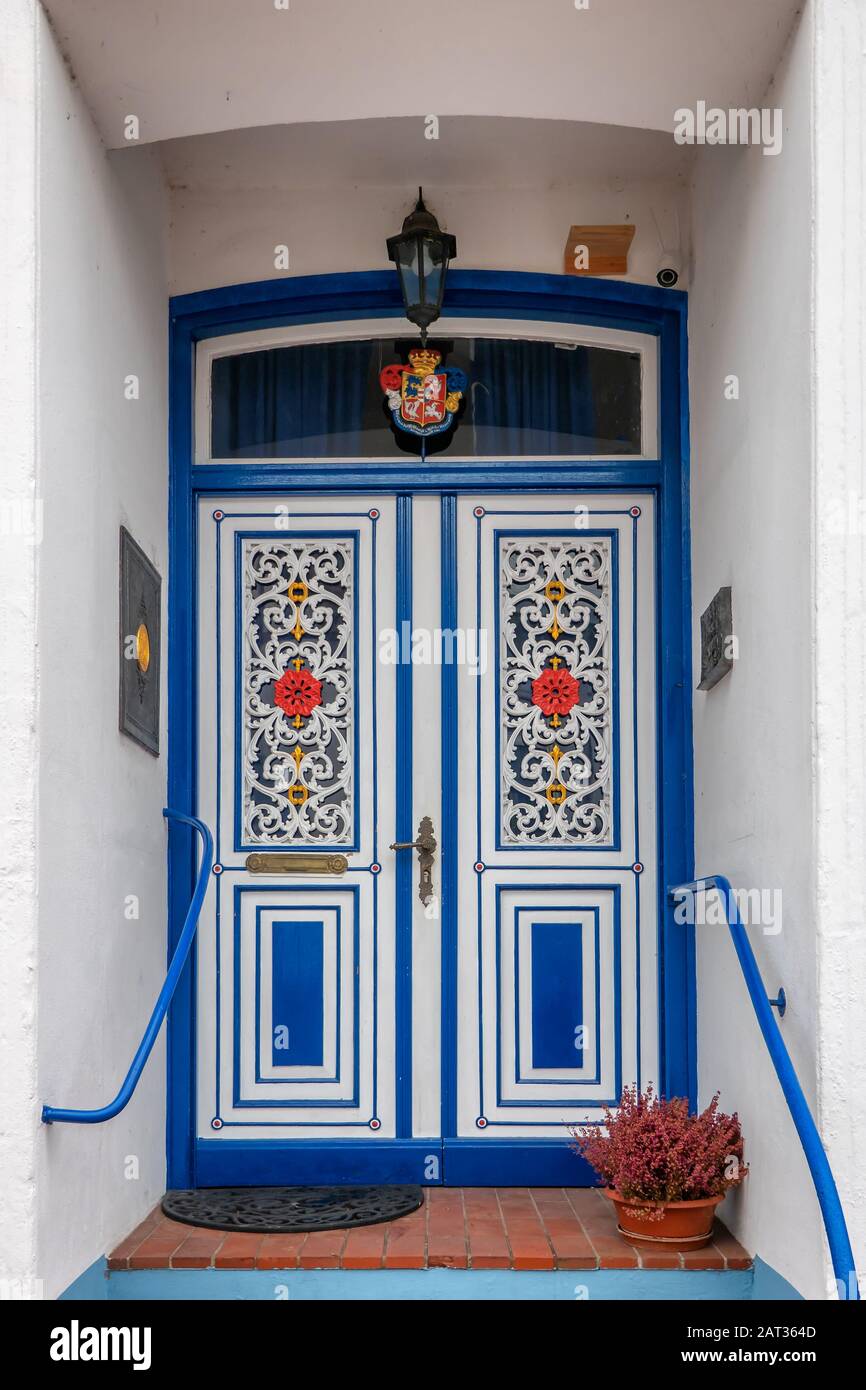 Traditional door in Kappeln, North Germany Stock Photo