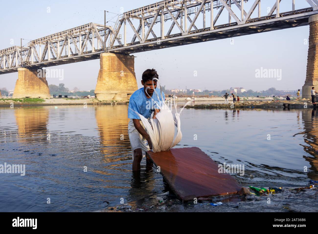 Yamuna river agra pollution hi-res stock photography and images - Alamy