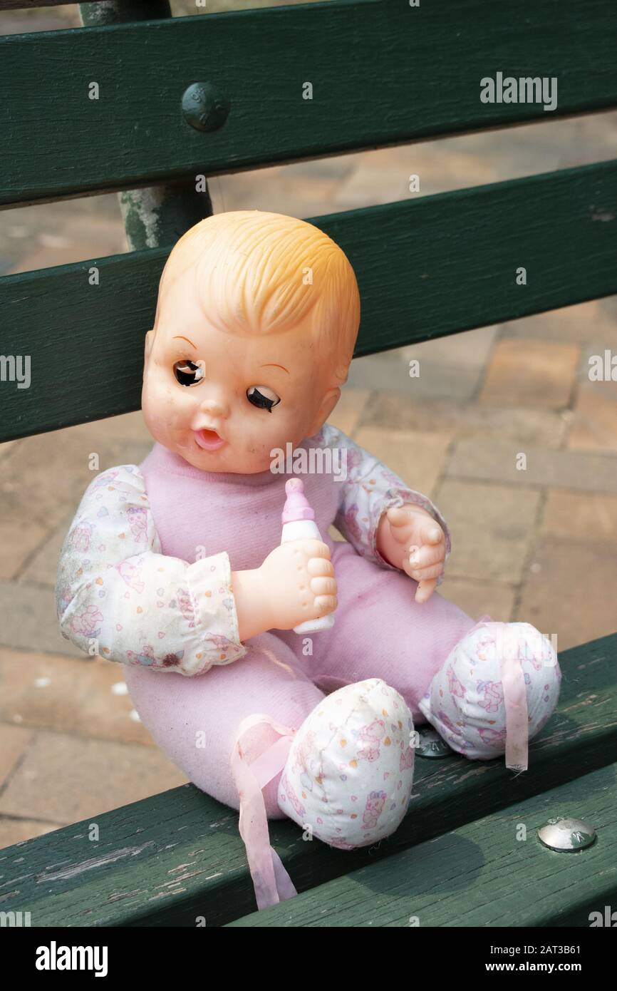 doll with dummy and bottle