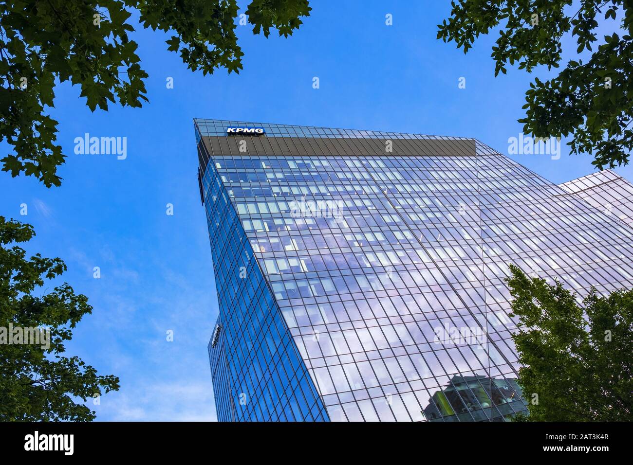 Warsaw, Mazovia / Poland - 2019/05/30: Modernistic office architecture of the Gdanski Business Center development project - in South Zoliboz district of Warsaw Stock Photo