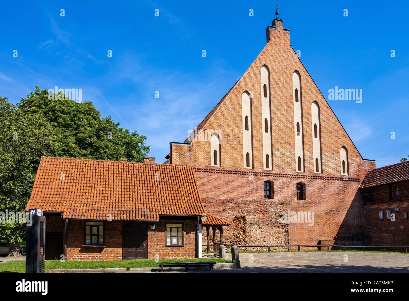 Malbork, Pomerania / Poland - 2019/08/24: Lower Castle gothic architecture of the medieval Teutonic Order Castle in Malbork, Poland Stock Photo