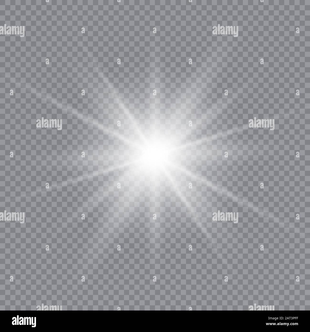 Glow light effect. White glowing light burst explosion with transparent ...