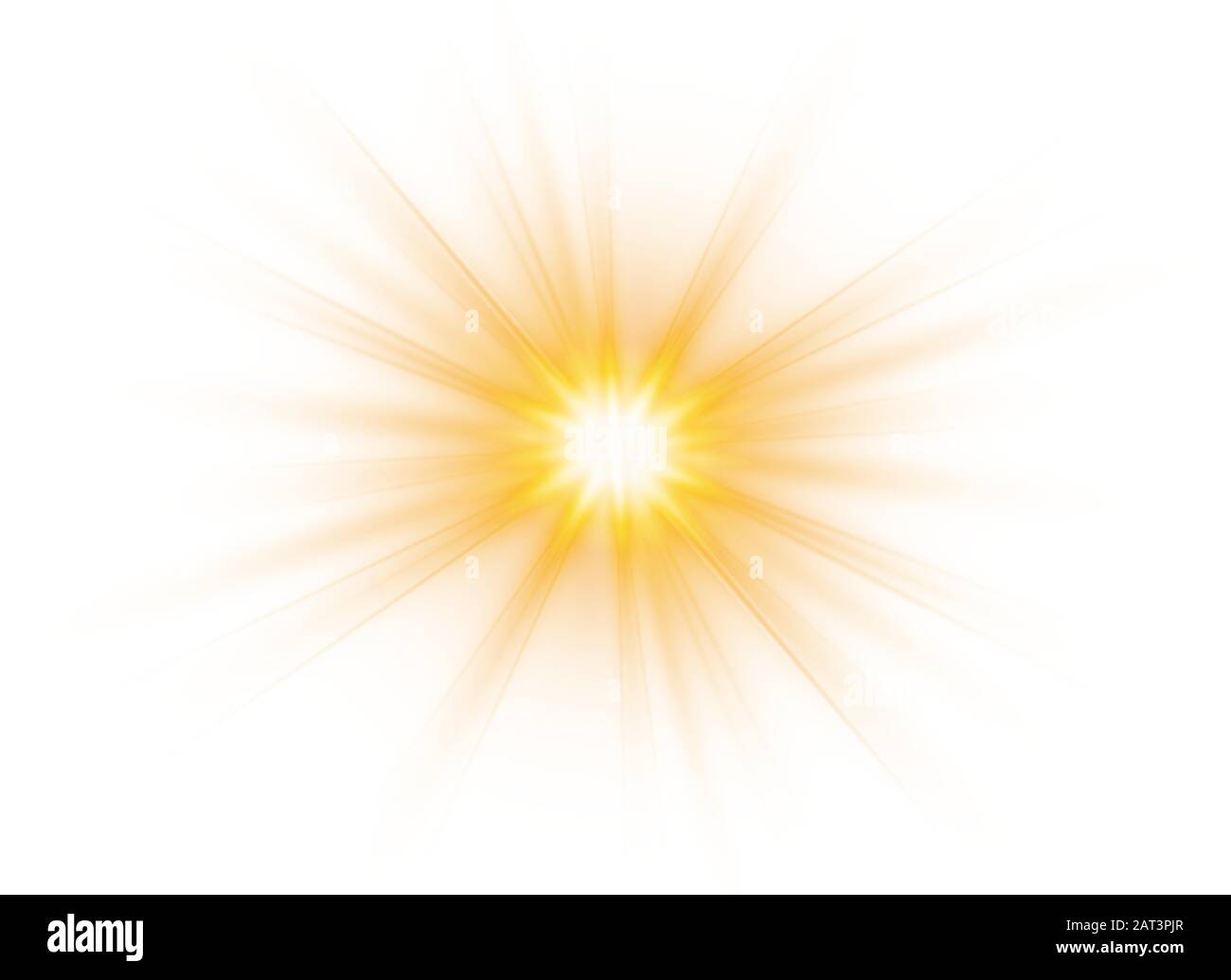 Glow light effect, explosion, glitter, spark, sun flash. Vector