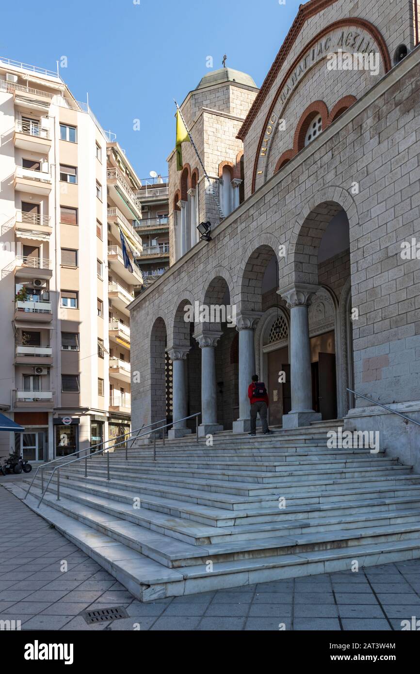 THESSALONIKI, GREECE - SEPTEMBER 22, 2019: Holy Church of Panagia Dexia in city of Thessaloniki, Central Macedonia, Greece Stock Photo