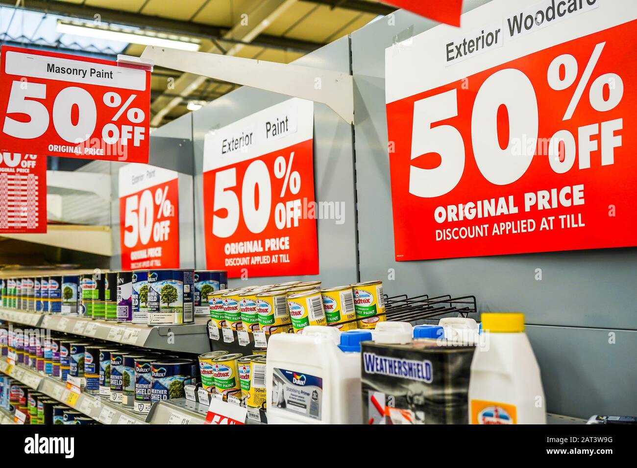 Kidderminster, UK. 10th December, 2019. Kidderminster Homebase store sadly heads towards its last day of trading with the loss of 23 jobs at the site. Despite being given a stay of execution back in April 2018 when 42 other stores were listed for closure as part of the company's Company Voluntary Agreement (CVA) insolvency procedure, the struggling DIY chain confirmed that the Kidderminster branch would be closing its doors for the final time on 20th December - due to unsustainable rental costs and declining sales/profits. Credit: Lee Hudson Stock Photo