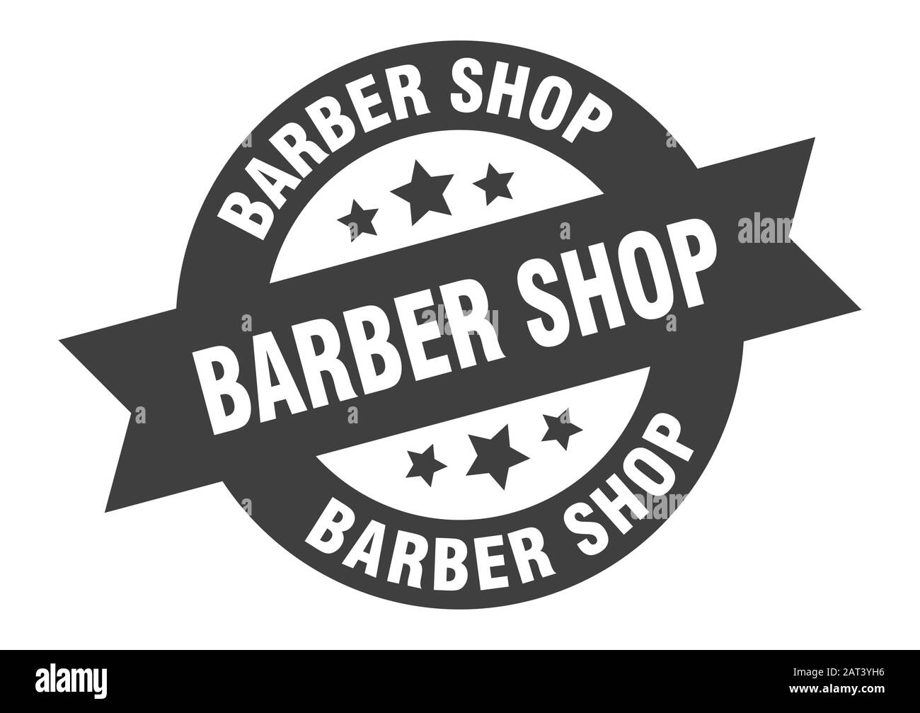 barber shop sign. barber shop round ribbon sticker. barber shop tag Stock  Vector Image & Art - Alamy