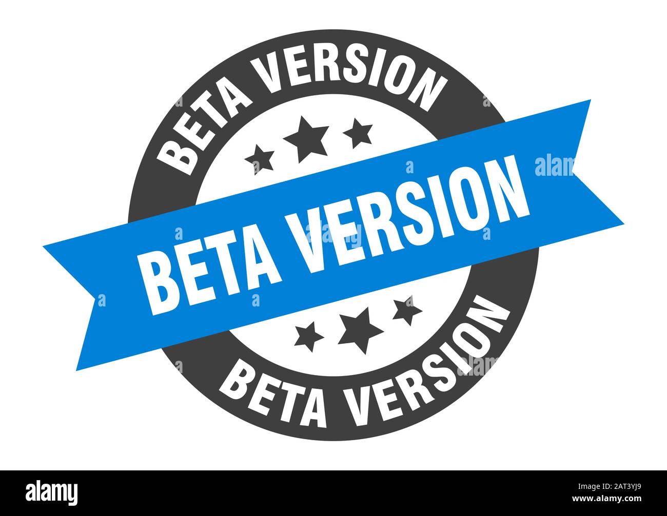 beta version sign. beta version round ribbon sticker. beta version tag Stock Vector